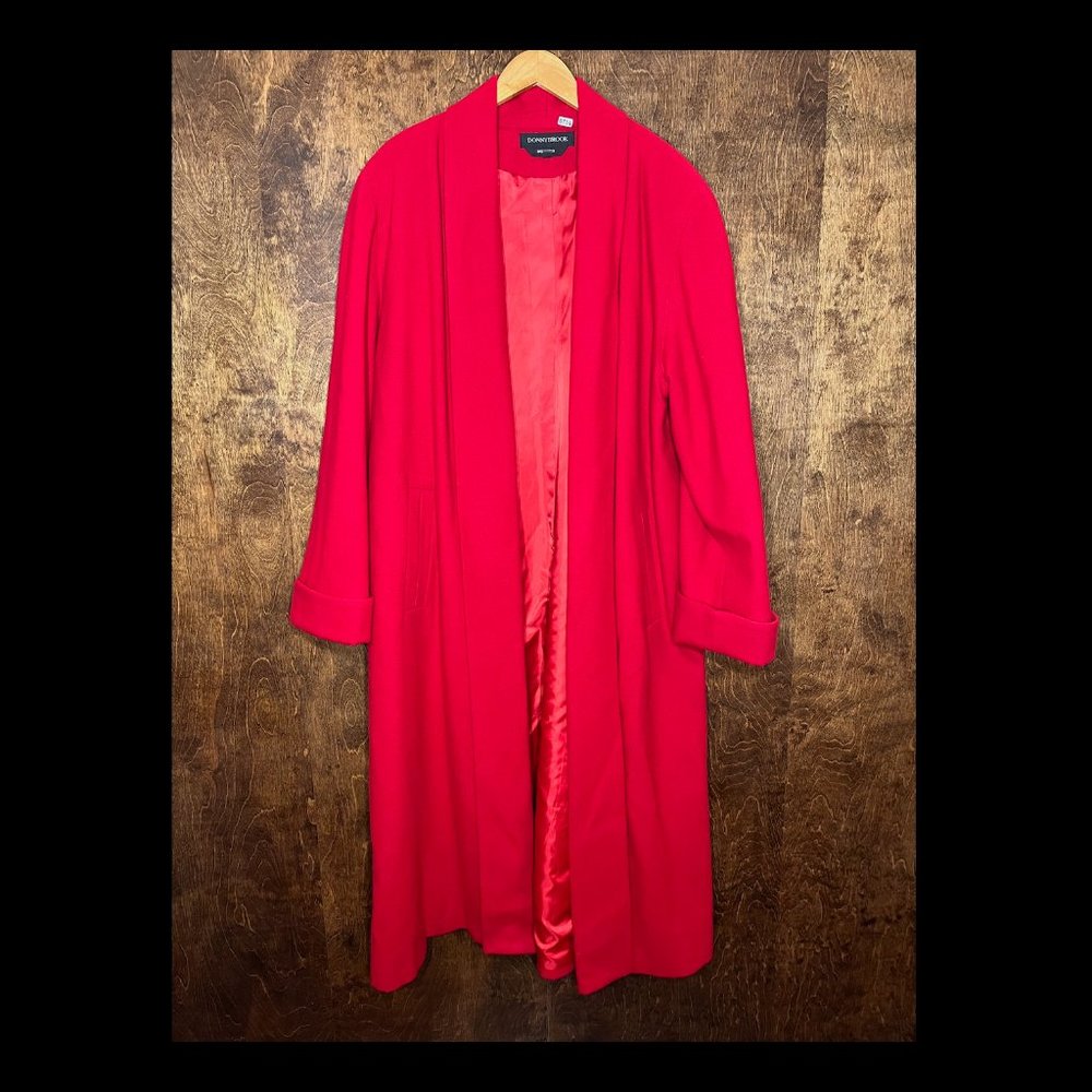 Donnybrook Long Red Wool Coat